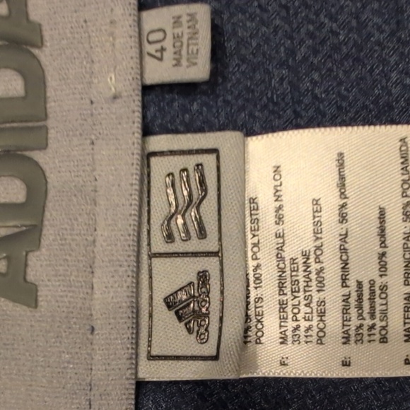 Men's Adidas blue stretch waist chino shorts size 40 - Picture 4 of 6